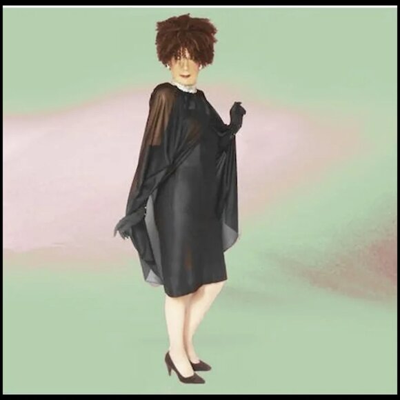 Edgy MOD Formal Avant Garde Cage Dress, Vintage Lilli Diamond Trapeze Cocoon 60s - Picture 2 of 15